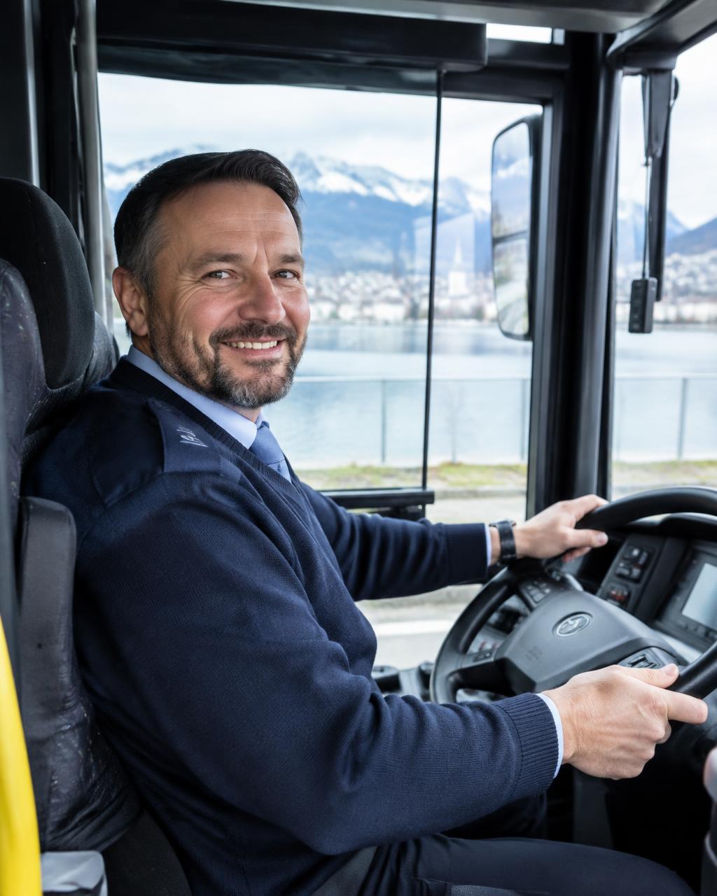 Autista AMSA al volante