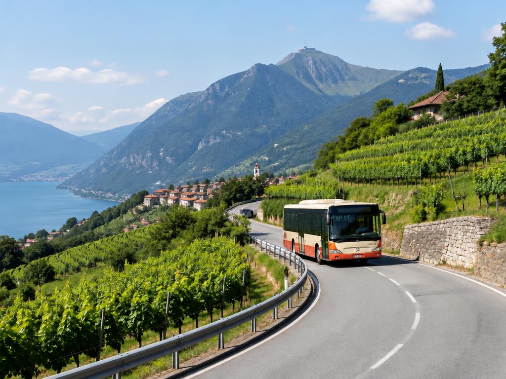 Bus tra i vigneti del Mendrisiotto
